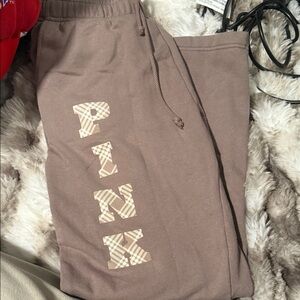 Brownish mauve PINK Sweatpants wide leg